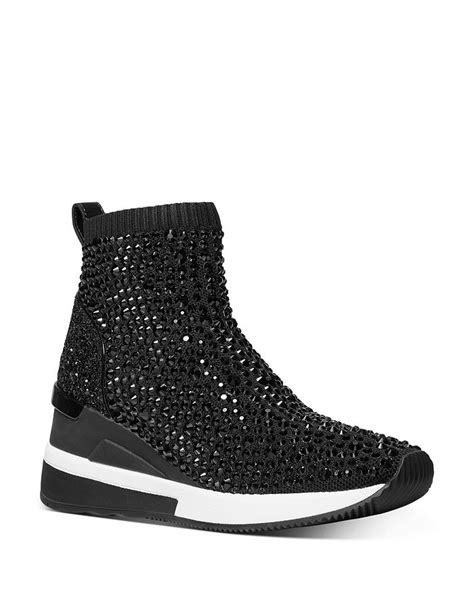 michael kors bling sneakers|michael kors embellished sneakers.